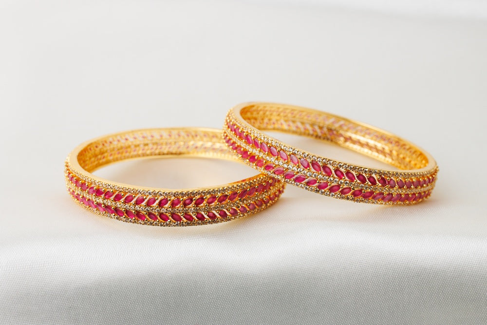 Elegance Dual Row Stone Bangles