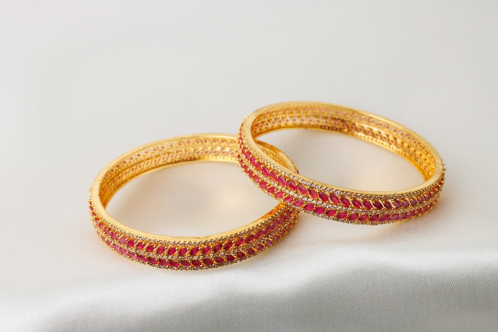 Elegance Dual Row Stone Bangles