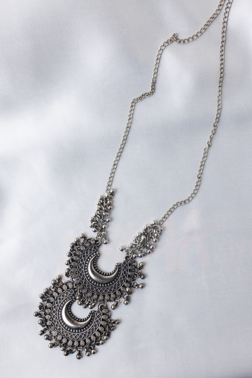 Antique Crescent Double Layer Statement Necklace